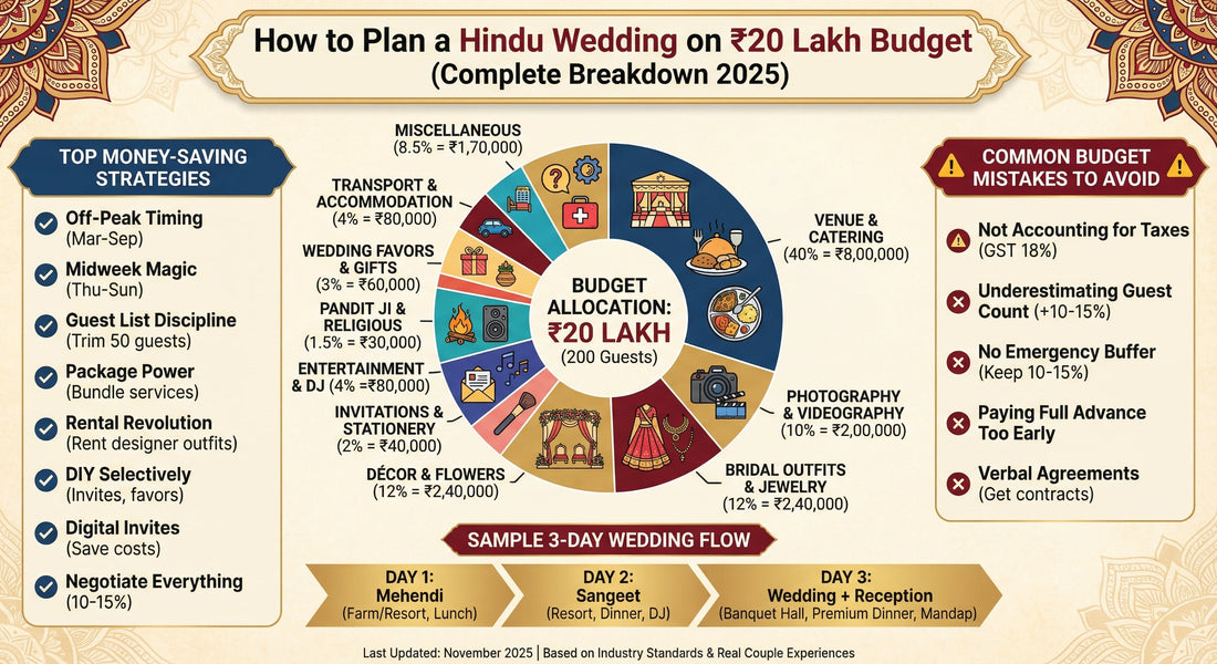 How to Plan a Hindu Wedding on ₹20 Lakh Budget (Complete Breakdown 2025)