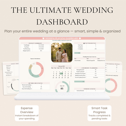 Ultimate Indian Wedding Excel Planner| 25 Worksheets Budget Tracker, Guest List Manager, Vendor Organizer