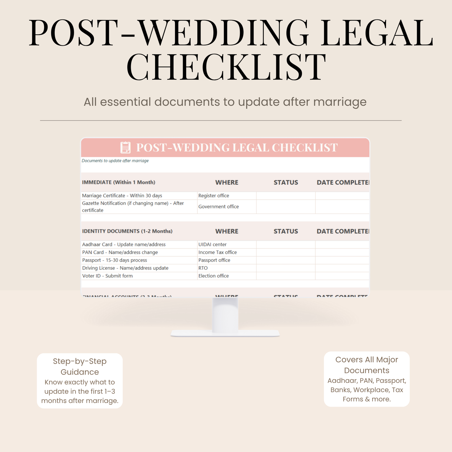 Ultimate Indian Wedding Excel Planner| 25 Worksheets Budget Tracker, Guest List Manager, Vendor Organizer